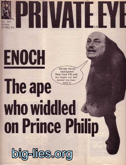 Private Eye Jew media attacks Enoch Powell on immigration